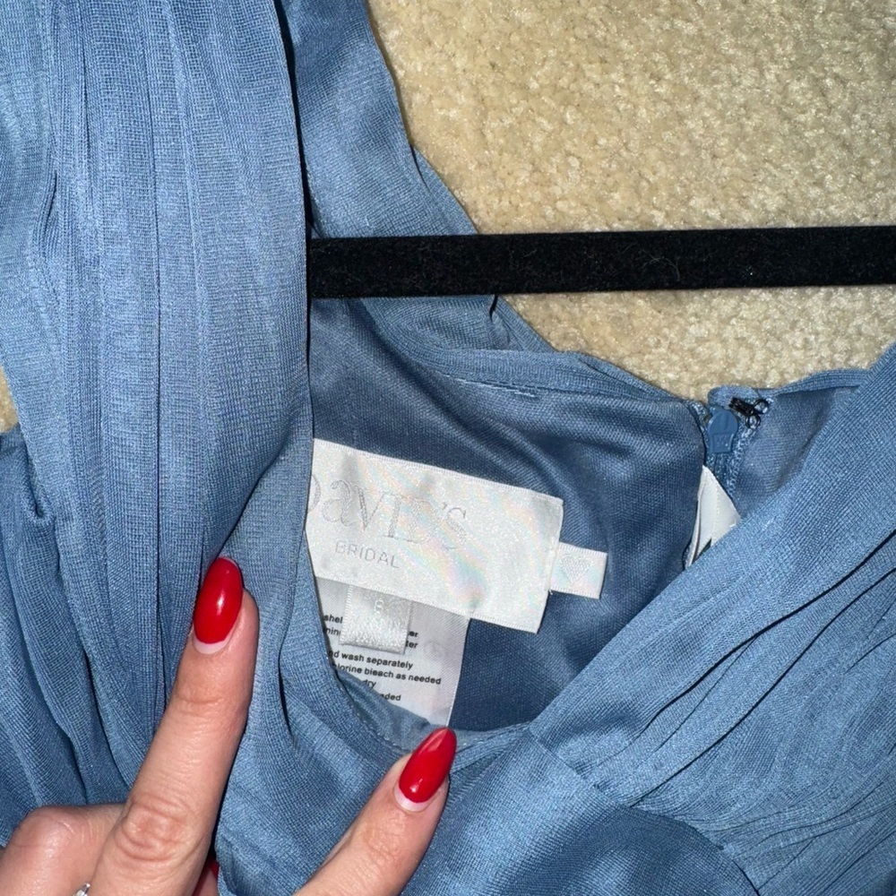 David's Bridal Blue Maxi Dress - Picture 8 of 8